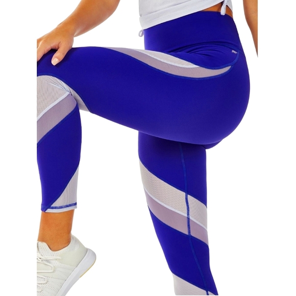 FABLETICS Blue Violet Define PowerHold High-Waisted 7/8 Moisture Wick Leggings - Picture 5 of 7